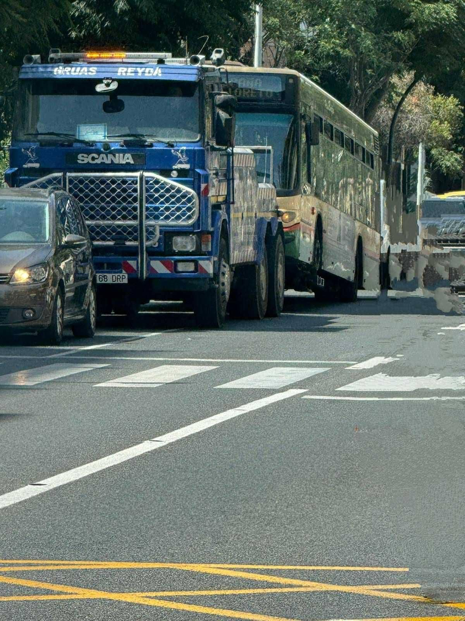 Uno de los autobuses retirados de la vía pública este fin de semana.