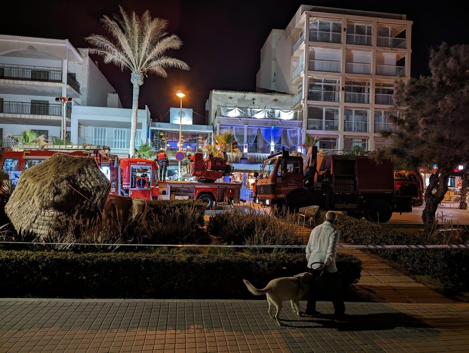 Las imágenes del derrumbe del restaurante en Palma