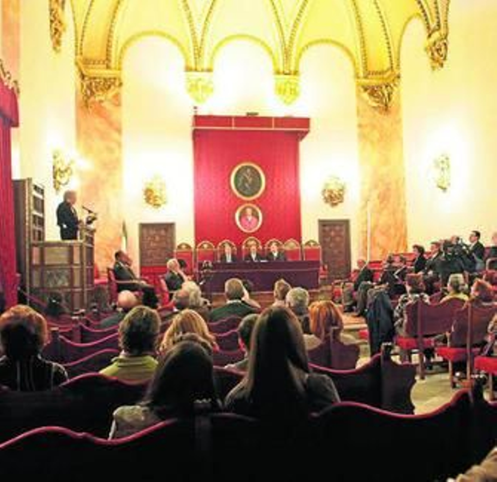 Unmomento del acto de homenaje de ayer.