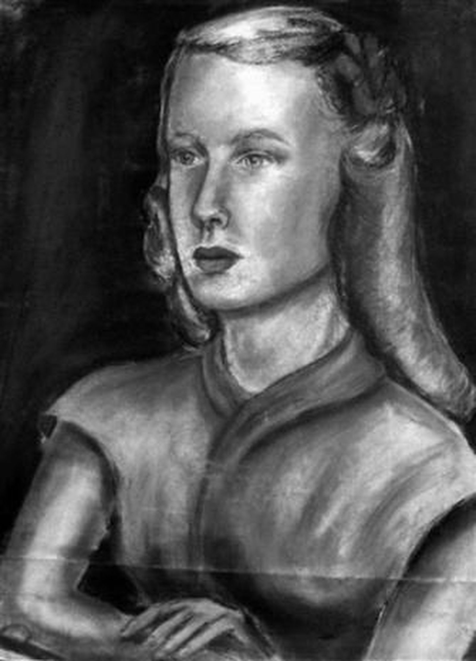 Autorretrato de la poeta estadounidense Sylvia Plath.