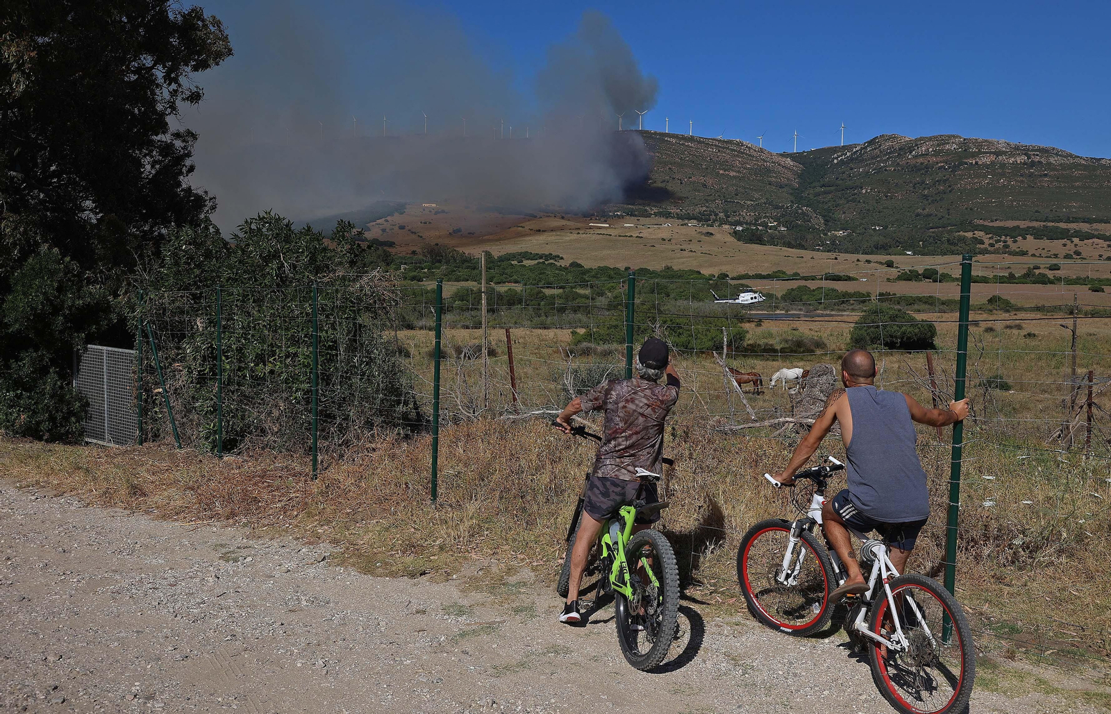 Imágenes del incendio de monte La Peña en Tarifa Imágenes del incendio de monte La Peña en Tarifa