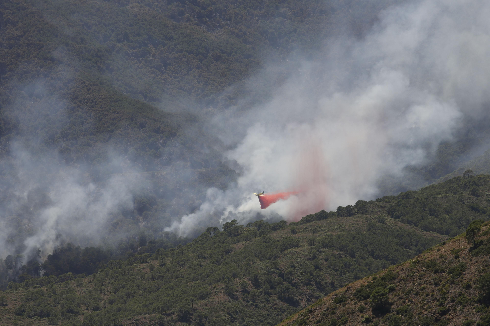 Las fotos del tercer día del incendio en Sierra Bermeja