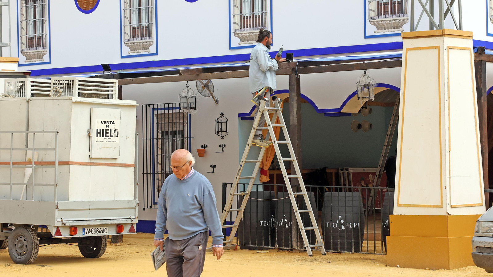 Preparativos en la Feria del Caballo 2024 de Jerez