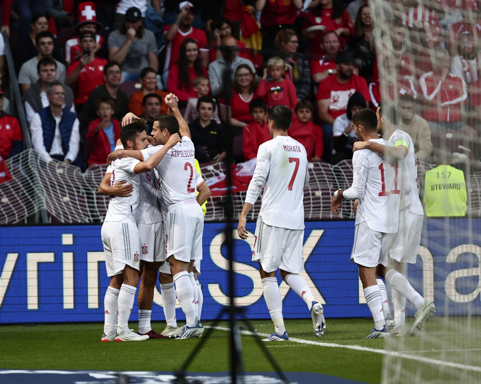 El Suiza - España de la Nations League, en imágenes