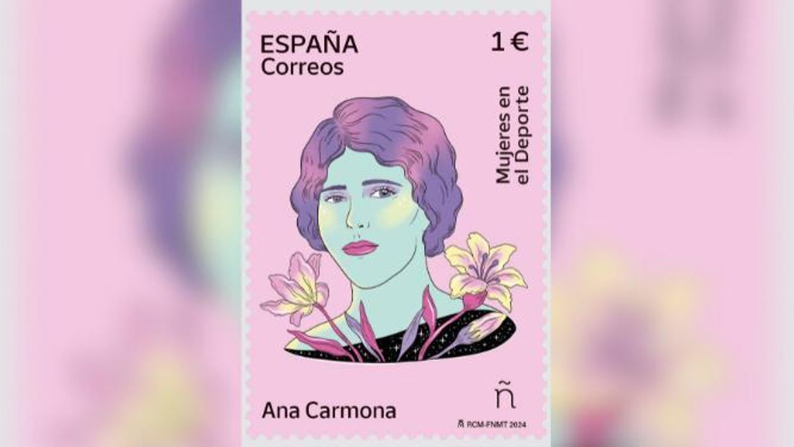 La primera futbolista española fue de Málaga y ahora tiene un sello propio gracias a Correos