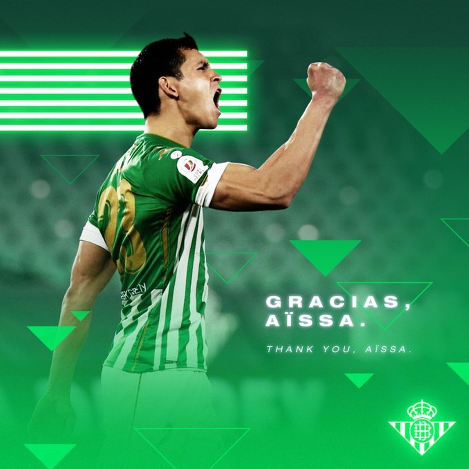 Mandi celebra un gol con el Betis.