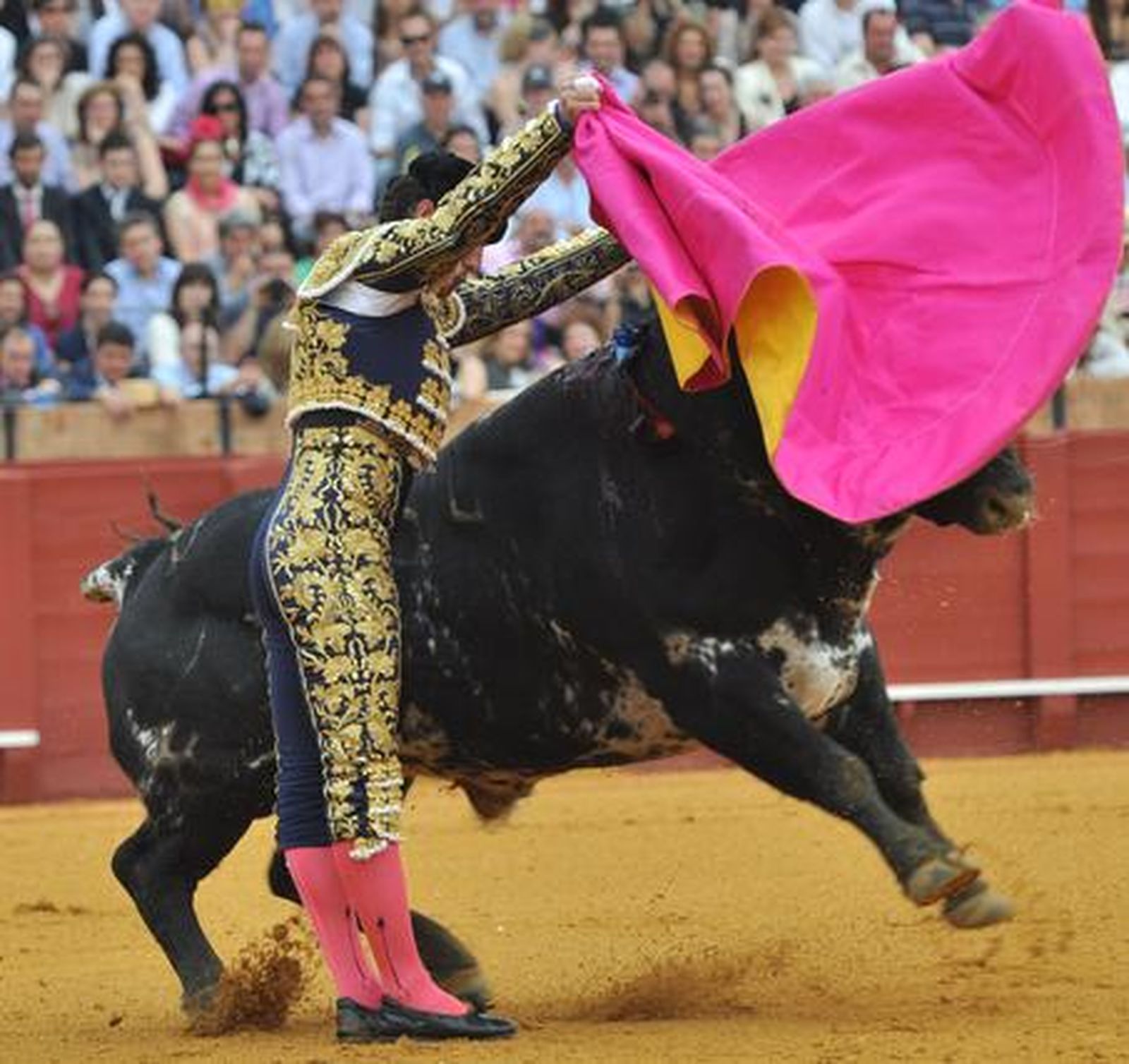 El Fandi rozó el triunfo ante Manuel Díaz 'El Cordobés' y Francisco Rivera Ordóñez. Discreta corrida en la que se torearon astados de la ganadería de Torrestrella. 

Foto: Manuel Gómez