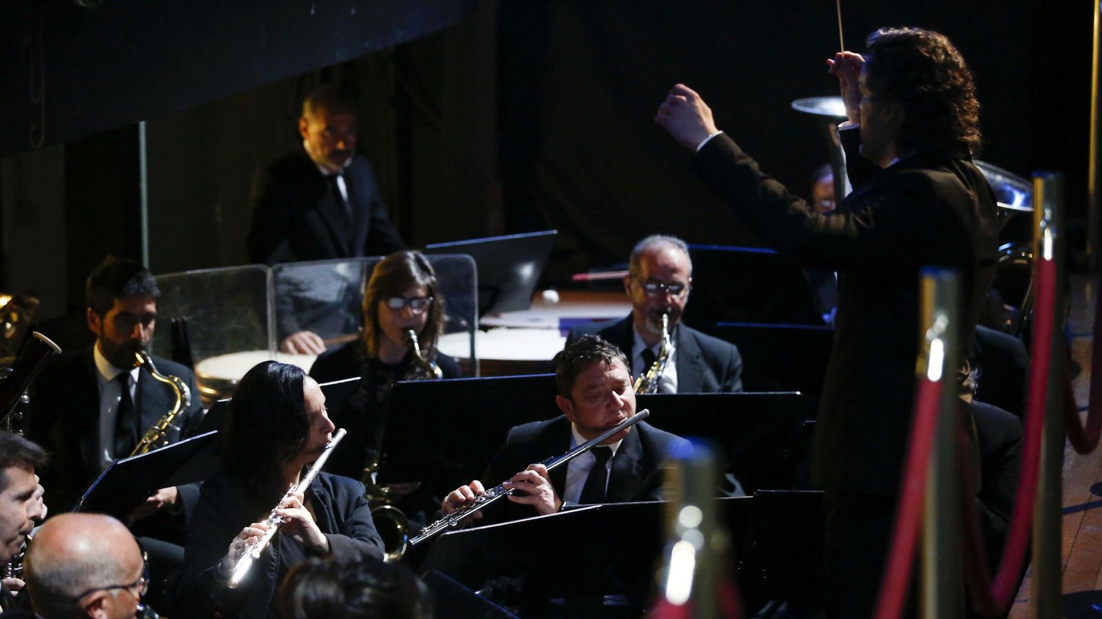 La Banda Municipal de Música de Granada, encargada de abrir el acto.