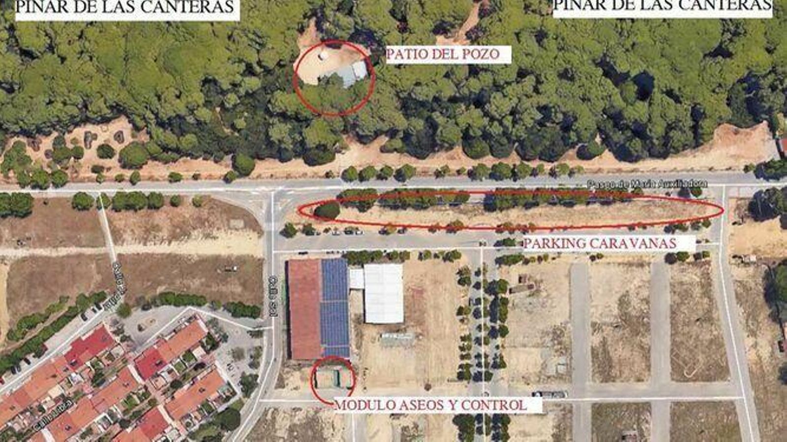 Plano de distribución del proyecto en Las Canteras