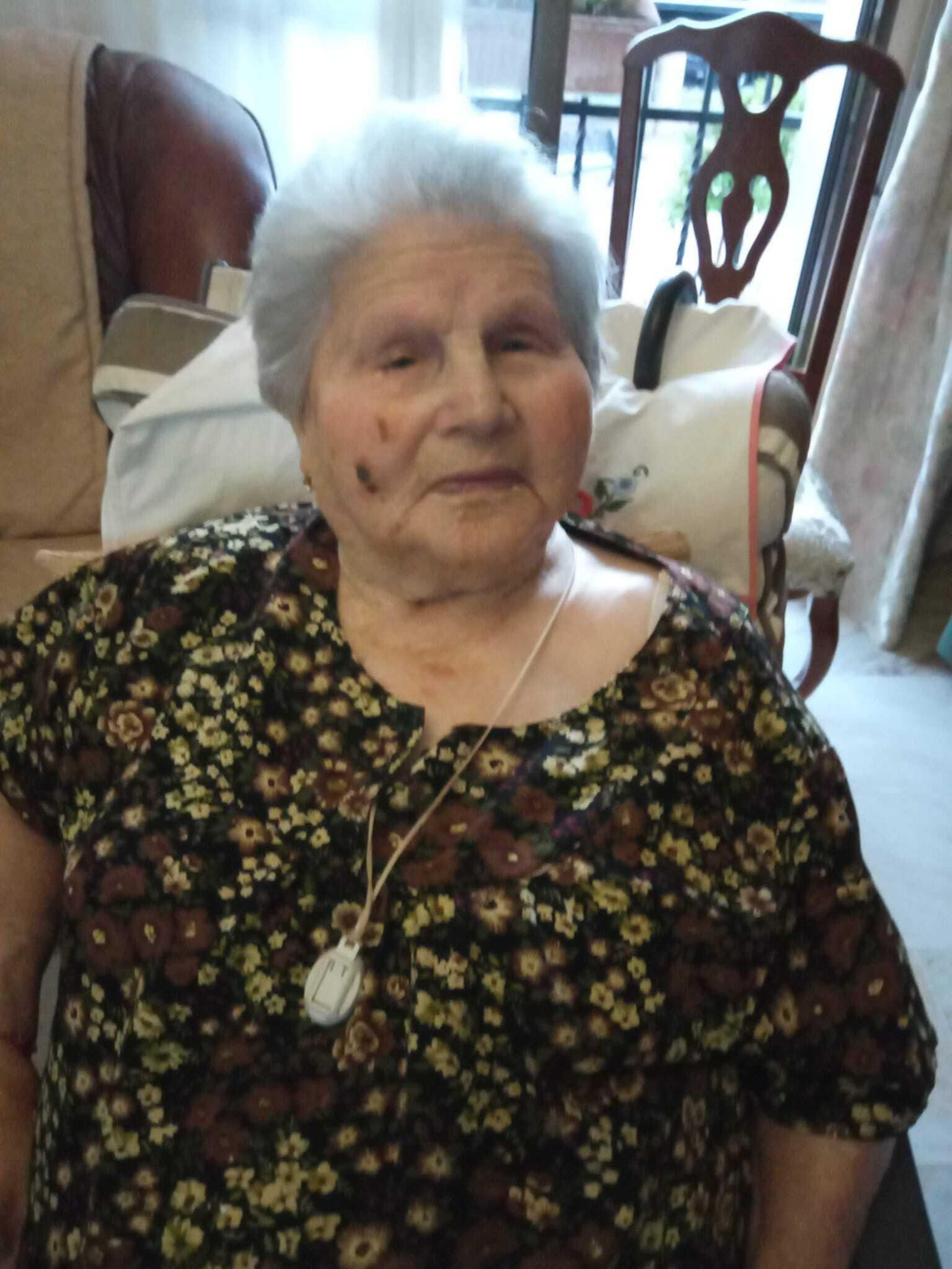 Mercedes Brasero, en su cumpleaños número 100.