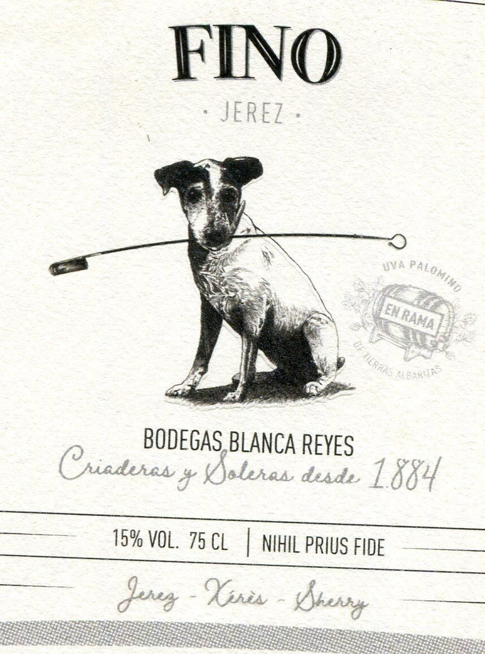El bodeguero-ratonero como emblema de la bodega Blanca Reyes.