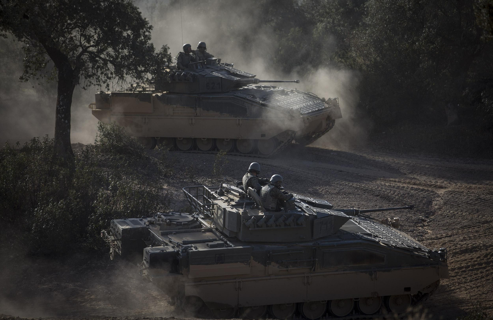 Militares de la Brigada Guzmán el Bueno X de Córdoba durante un entrenamiento.