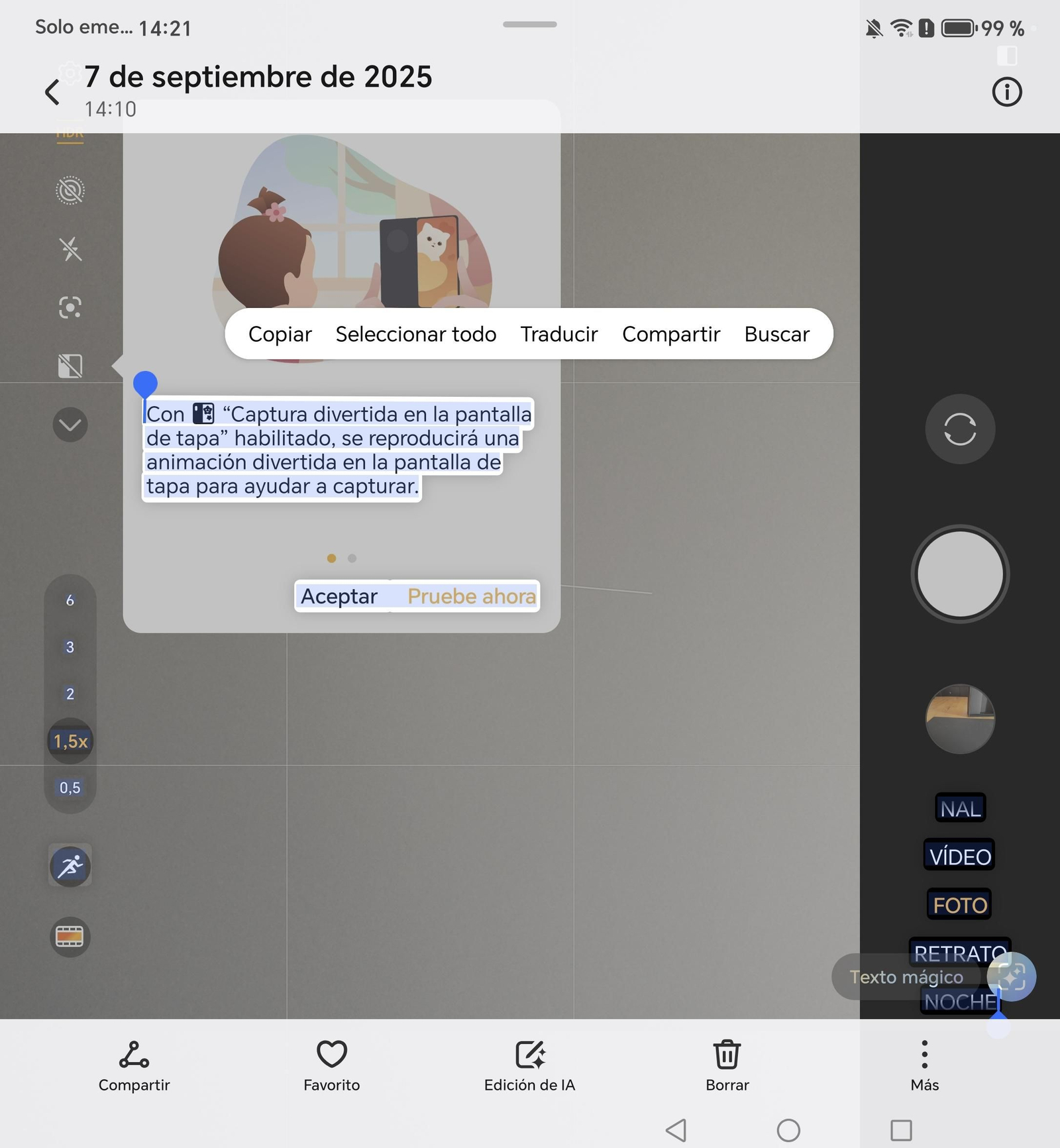 Smartphone plegable Honor Magic V5