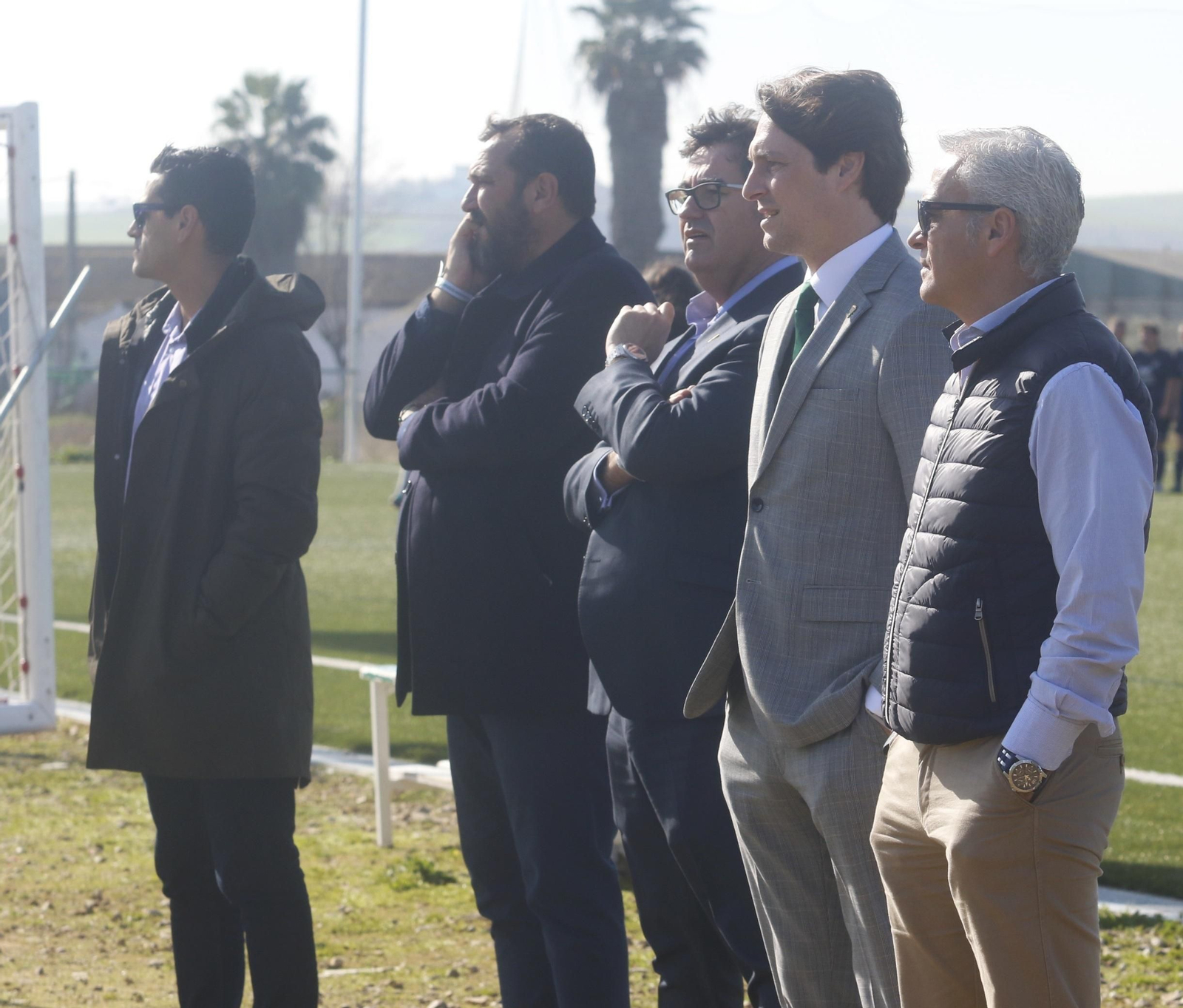 Juanito, Rafa Herrerías, Javier González Calvo, Adrián Fernández.-Romero y Miguel Valenzuela, en la Ciudad Deportiva. Juanito, Rafa Herrerías, Javier González Calvo, Adrián Fernández.-Romero y Miguel Valenzuela, en la Ciudad Deportiva.