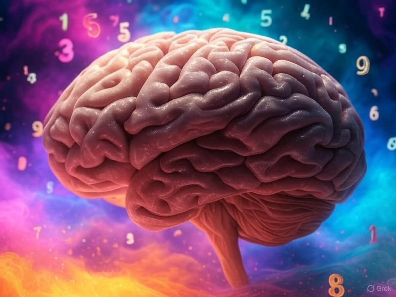 Recreación de un cerebro con números matemáticos
