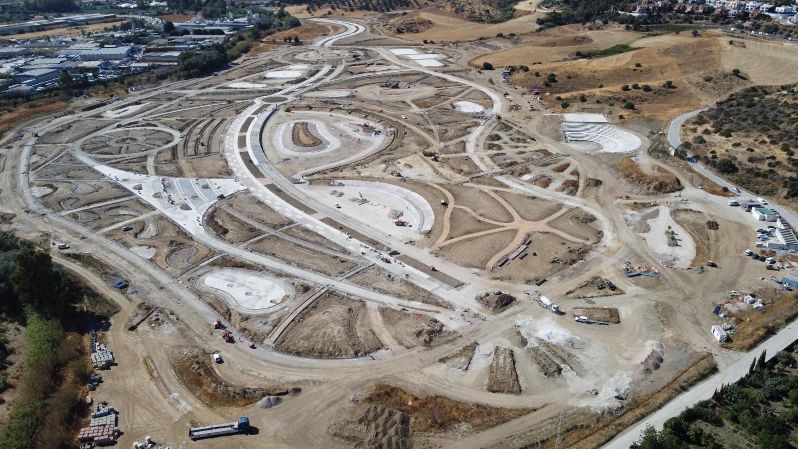 Vista del trazado y la configuración del Gran Parque de Mijas.