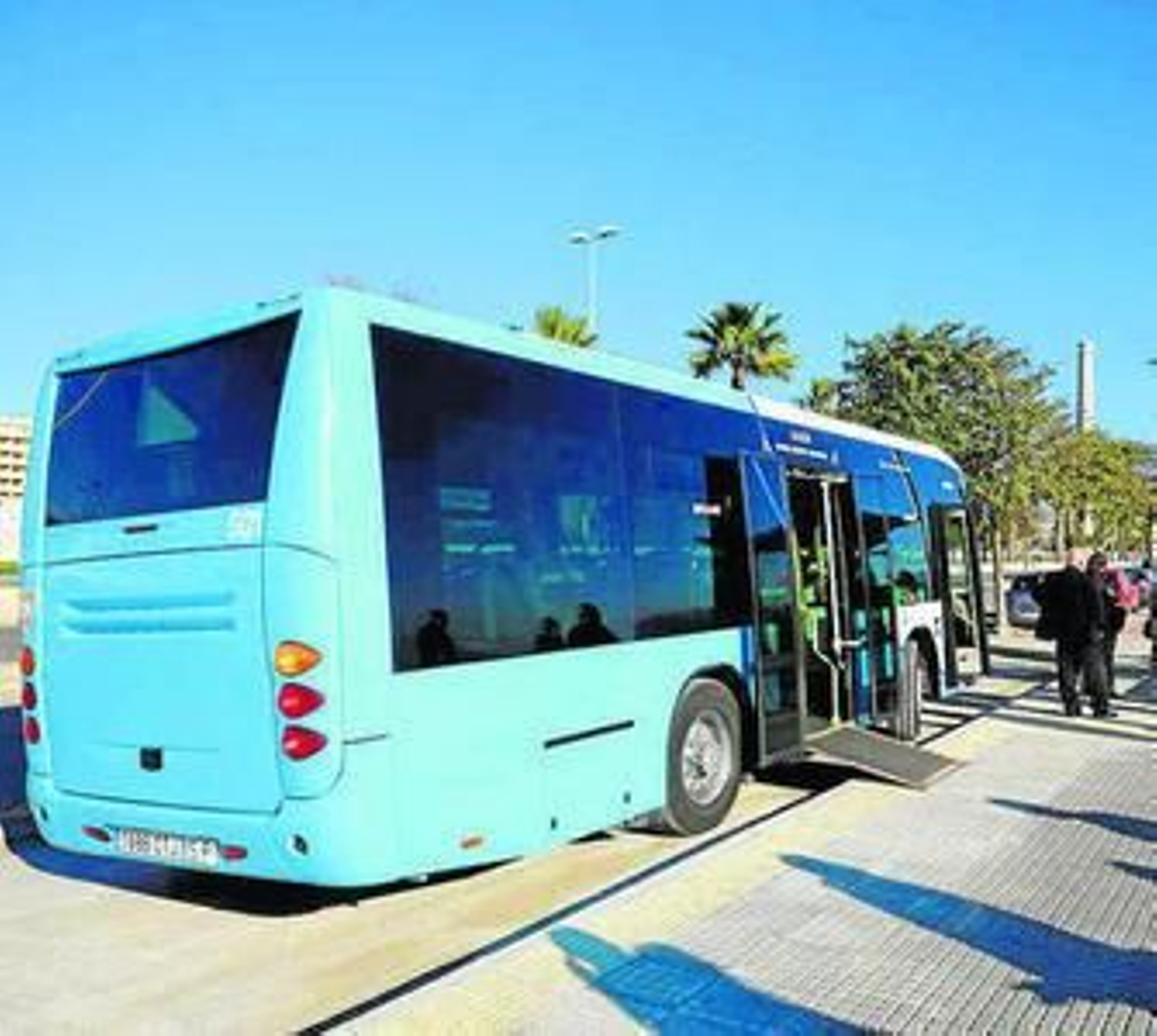 El autobús de la línea 40, ayer.