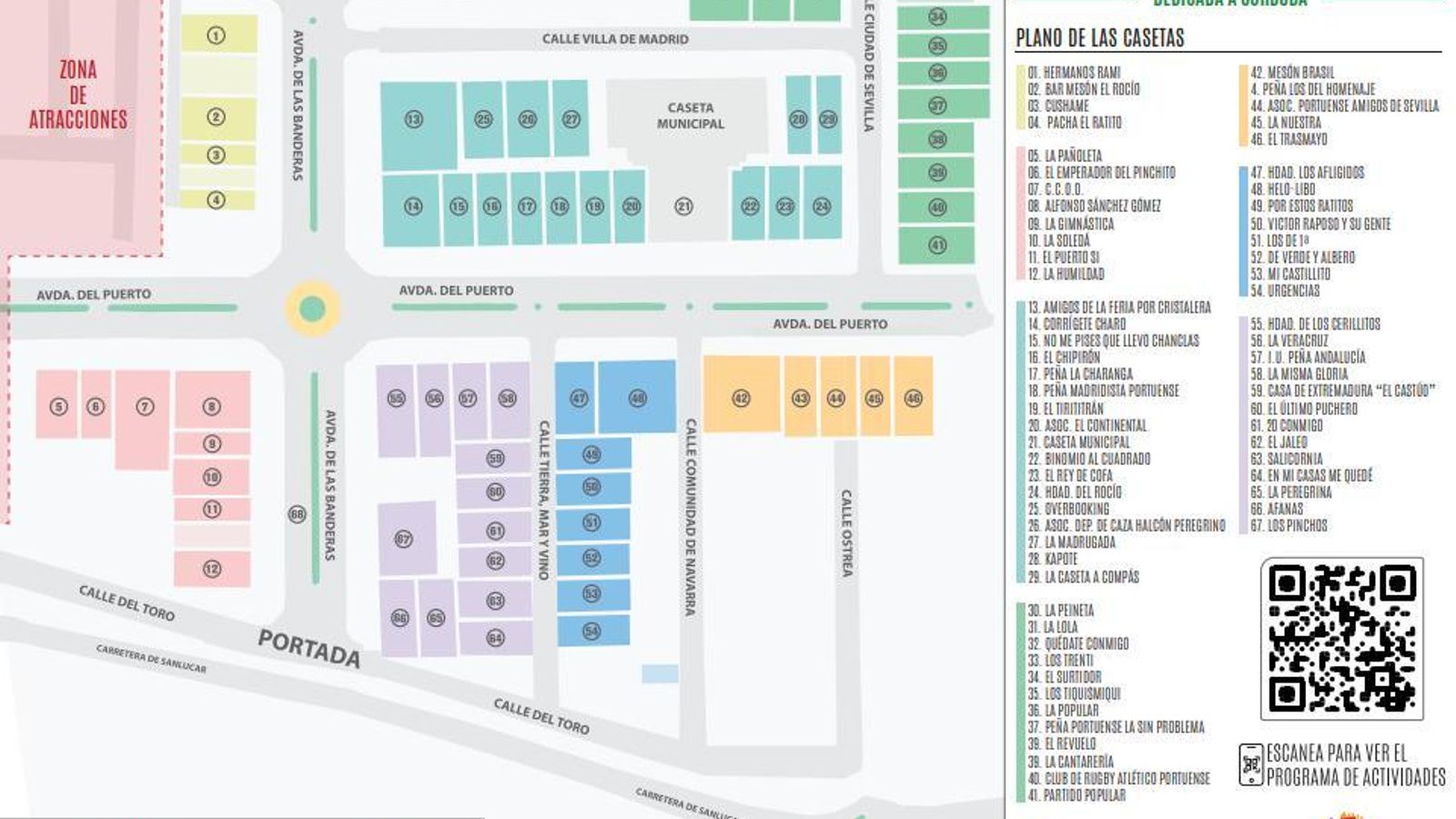 Plano de la Feria de El Puerto 2023