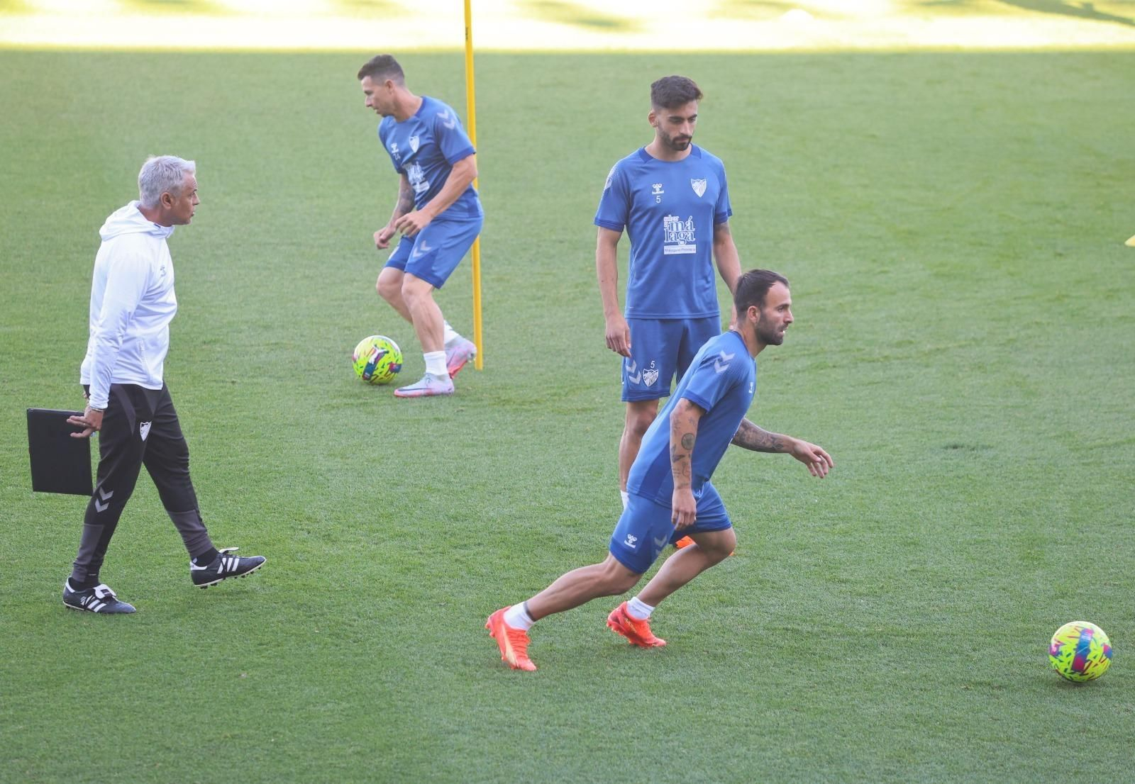 Primer entrenamiento de esta semana del Málaga, en fotos