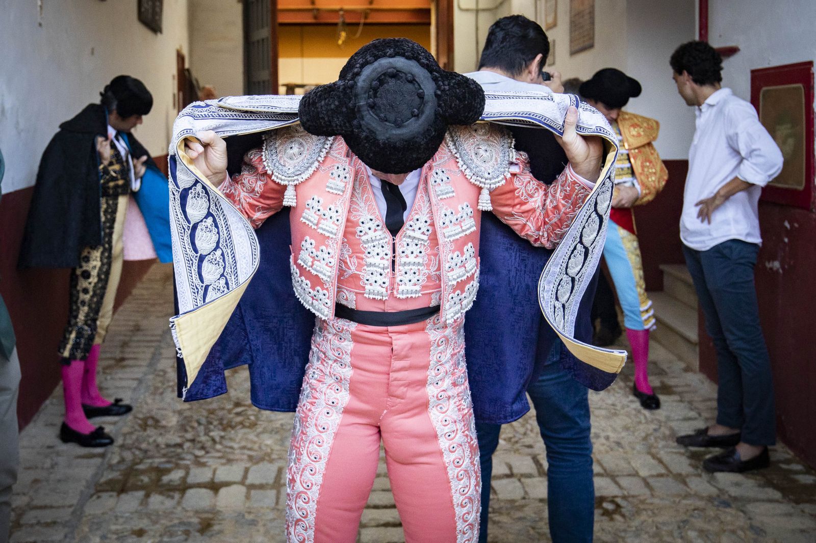 Daniel Crespo, Manzanares y Juan Ortega, en la plaza de toros de El Puerto