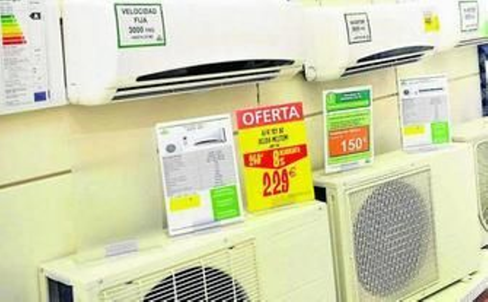 Imagen de varios aparatos de aire acondicionado.