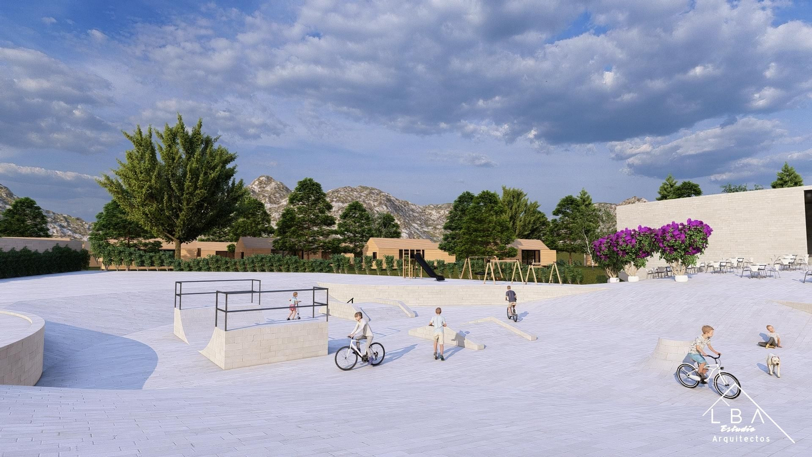 Bocetos digitales del futuro Eco Active Resort de Jaén.