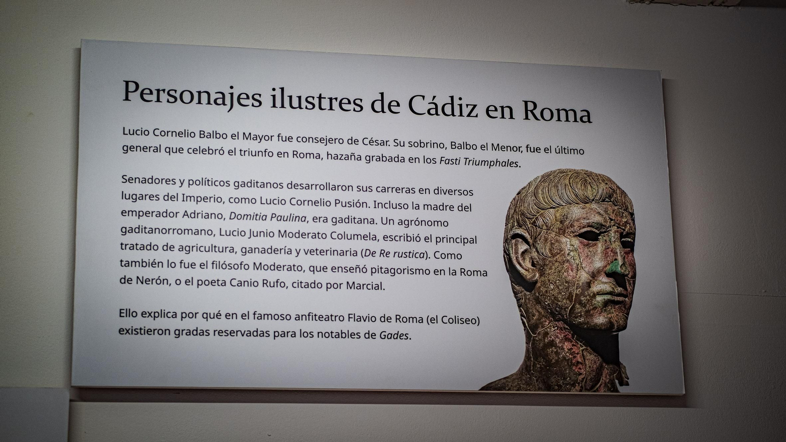 Las imágenes de la exposición VRBS IVLIA GADITANA en la Casa Pinillos del Museo de Cádiz