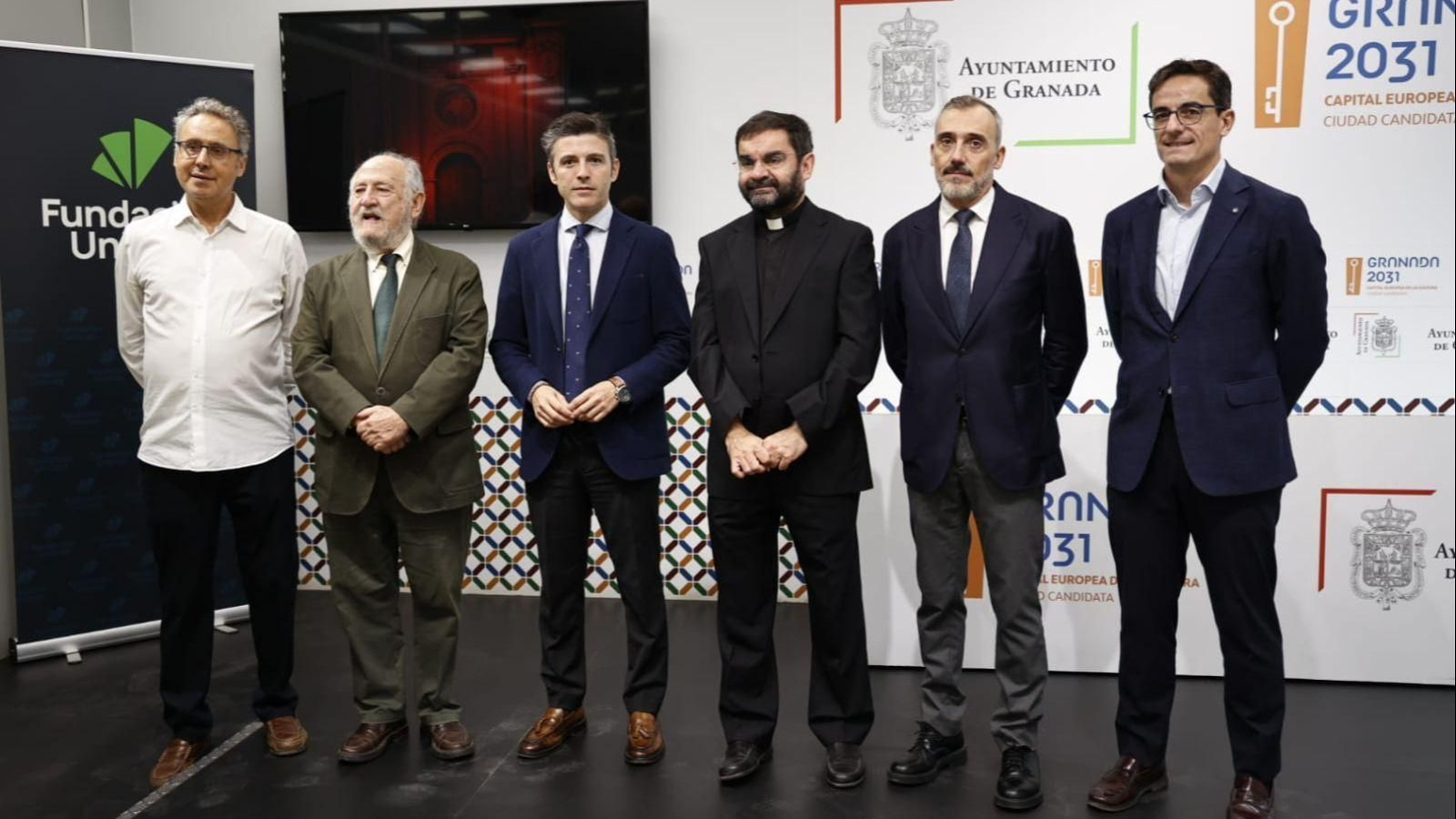 Presentación oficial del videomapping conmemorativo del I CEntenario Fundacional de la Cofradía del Rescate de Granada
