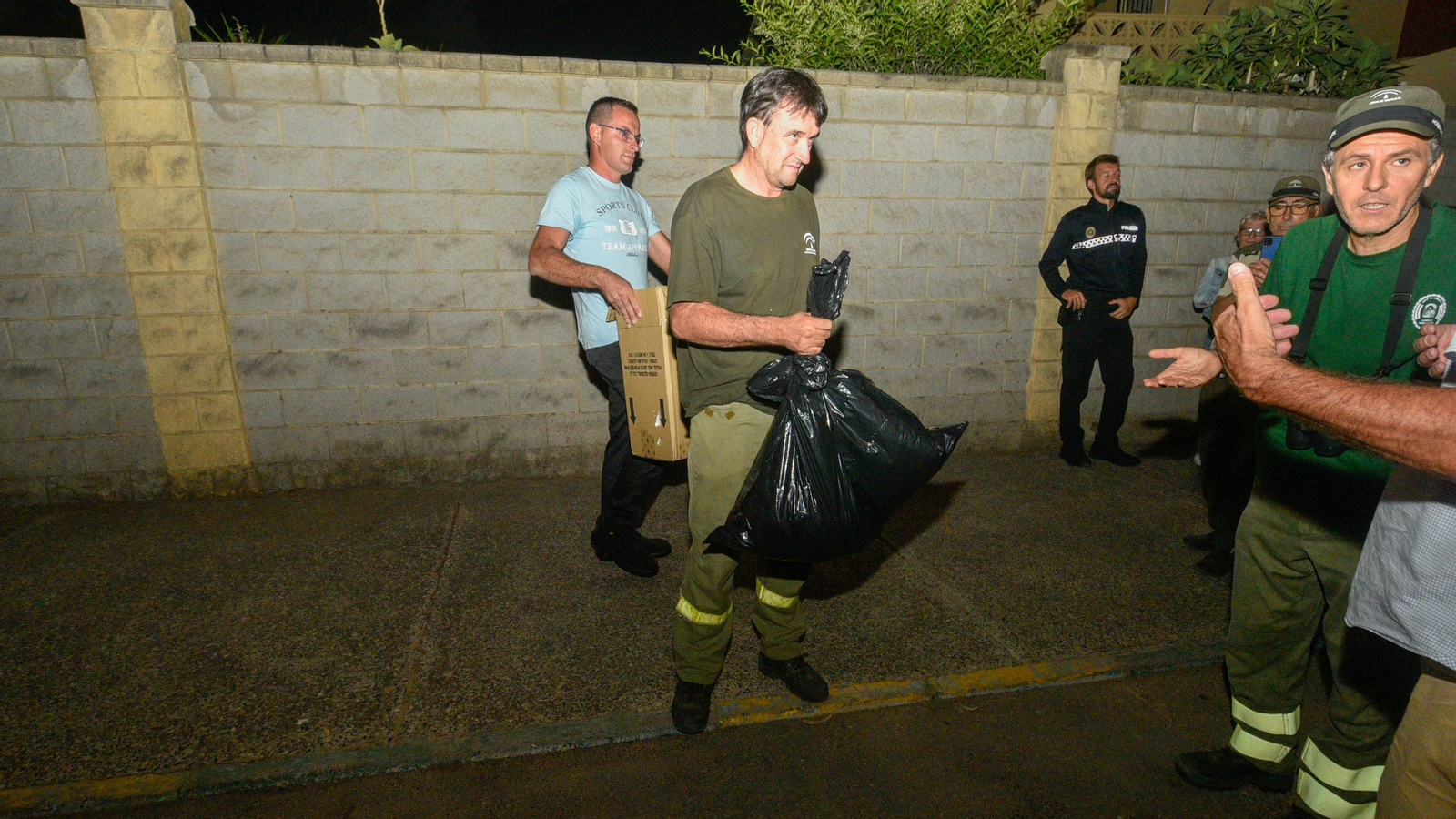 Las fotos de la retirada de un avispero asiático en Los Cortijillos