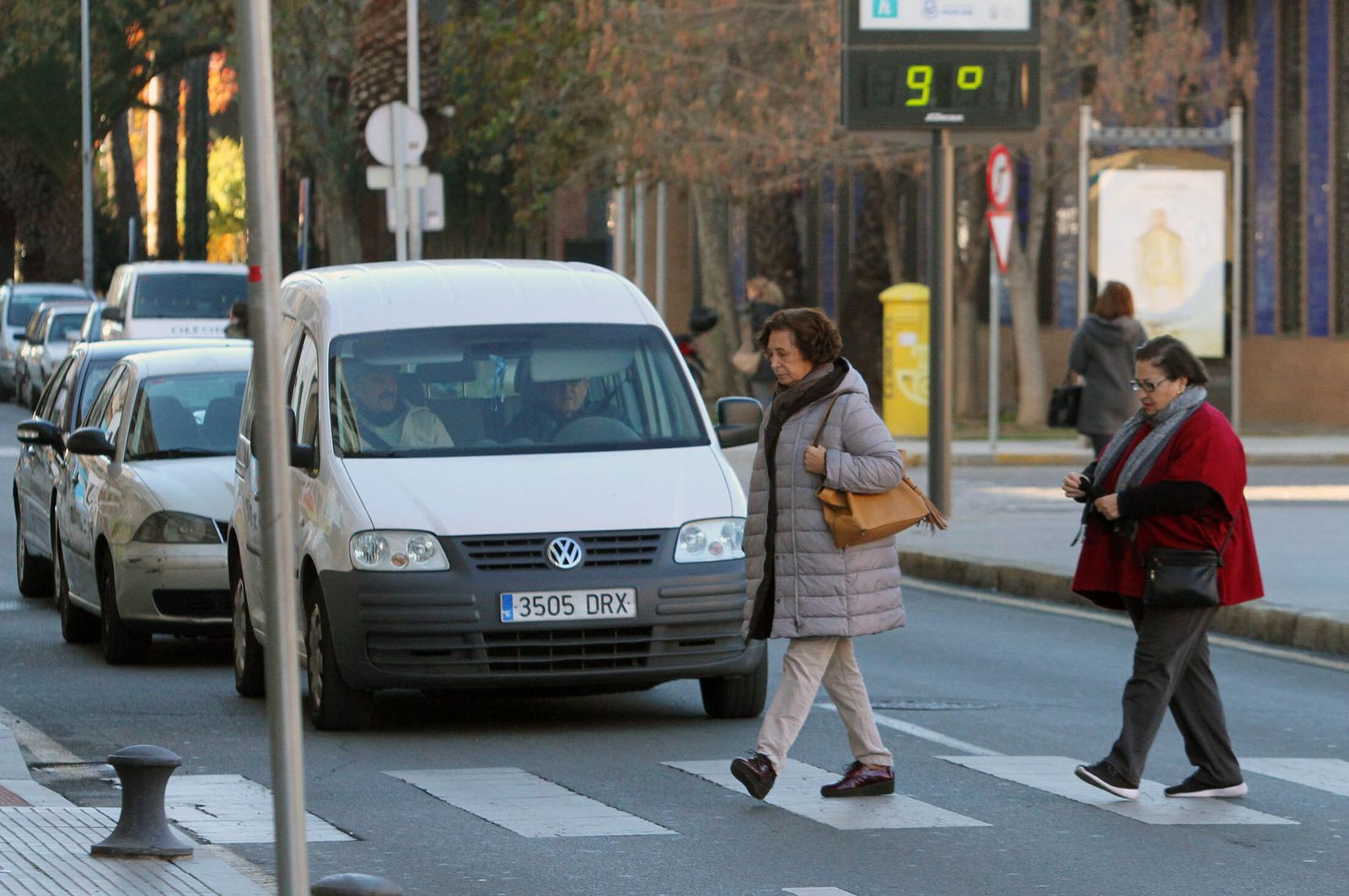 Jornada de frío en Huelva en una imagen de archivo.
