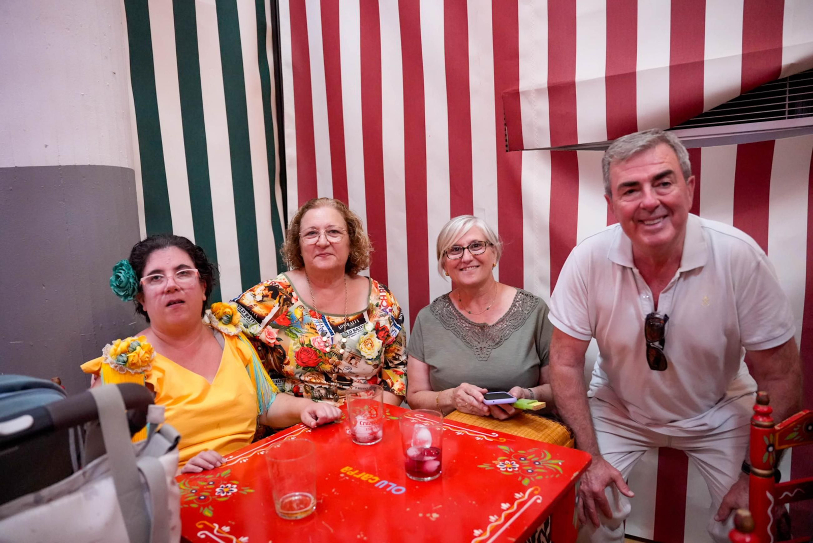 Disfrutando de la feria del mediodía en la jornada del jueves