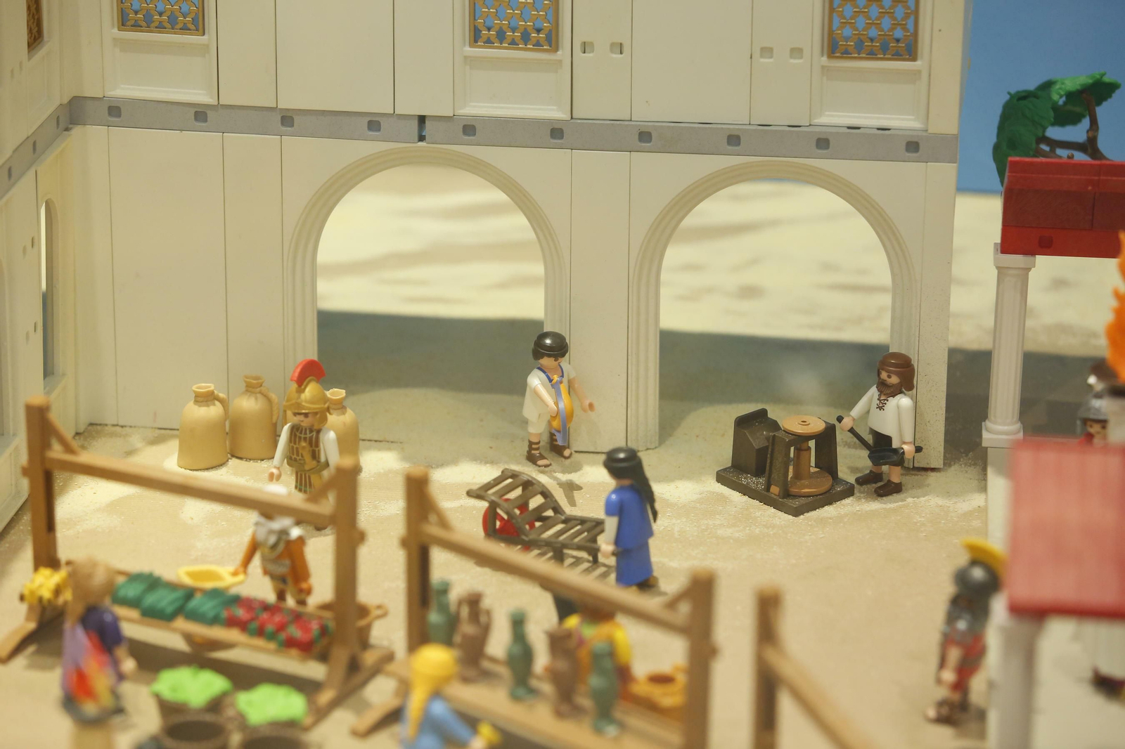 Imágenes del belén de figuras de playmobil de Granada