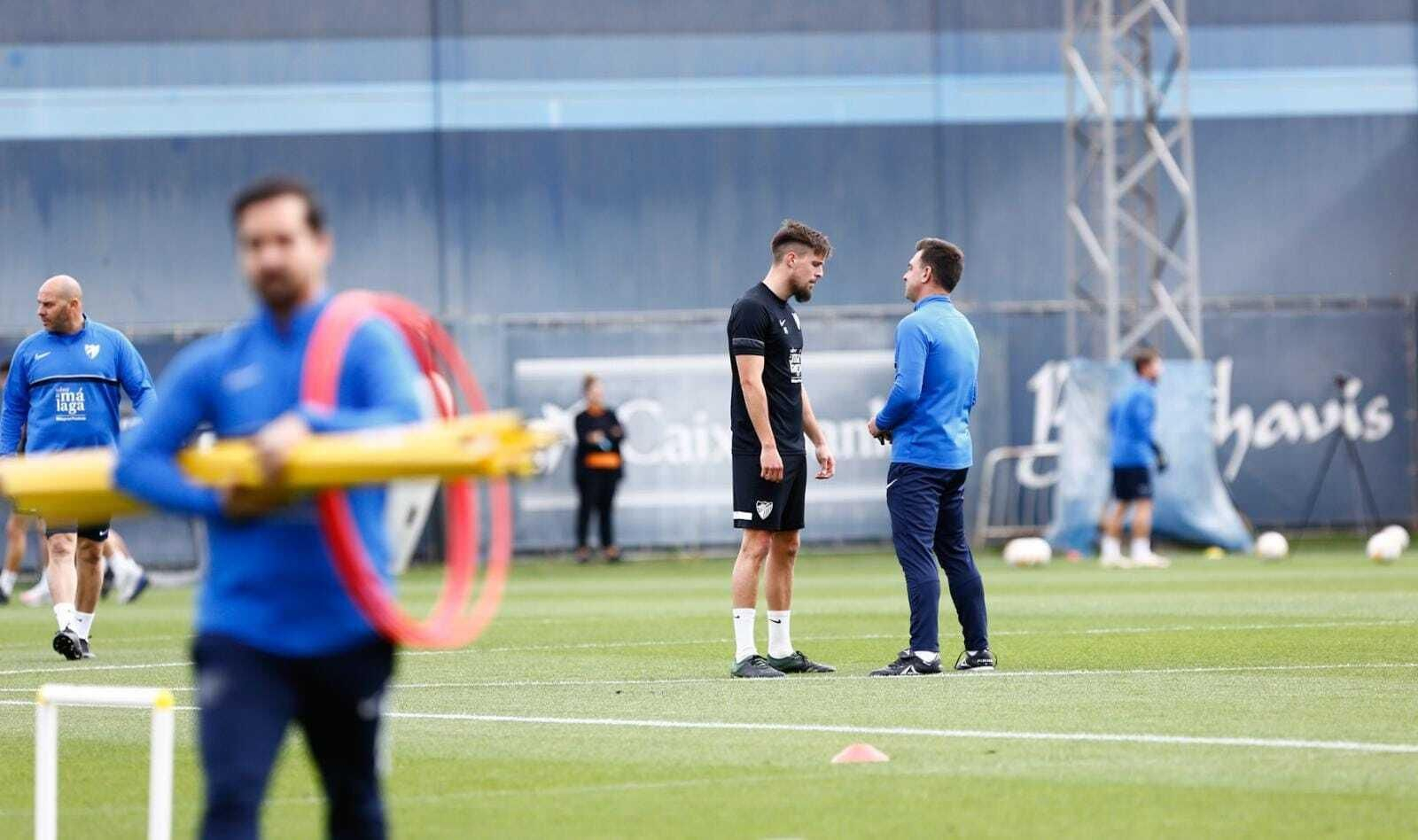 El primer entrenamiento de Pablo Guede con el Málaga CF, en fotos