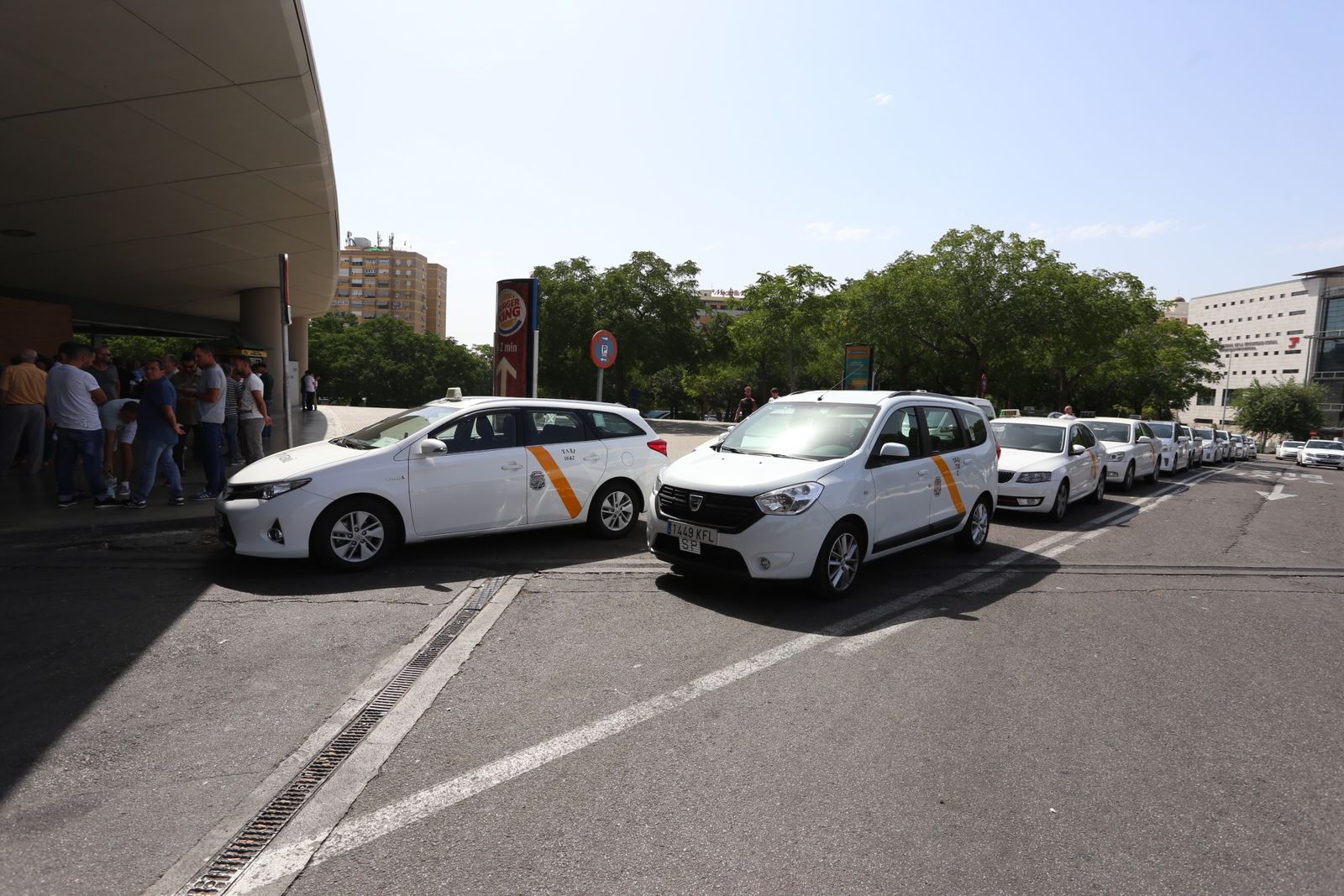 Asamblea de taxistas en Sevilla