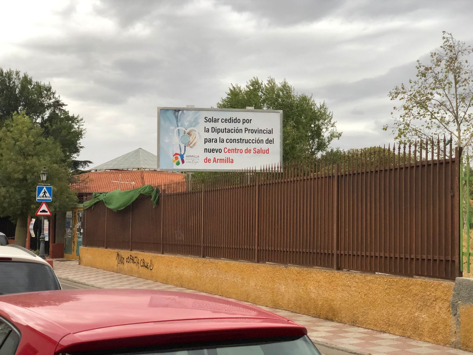 Imagen del solar cedido para el centro de salud en Armilla.