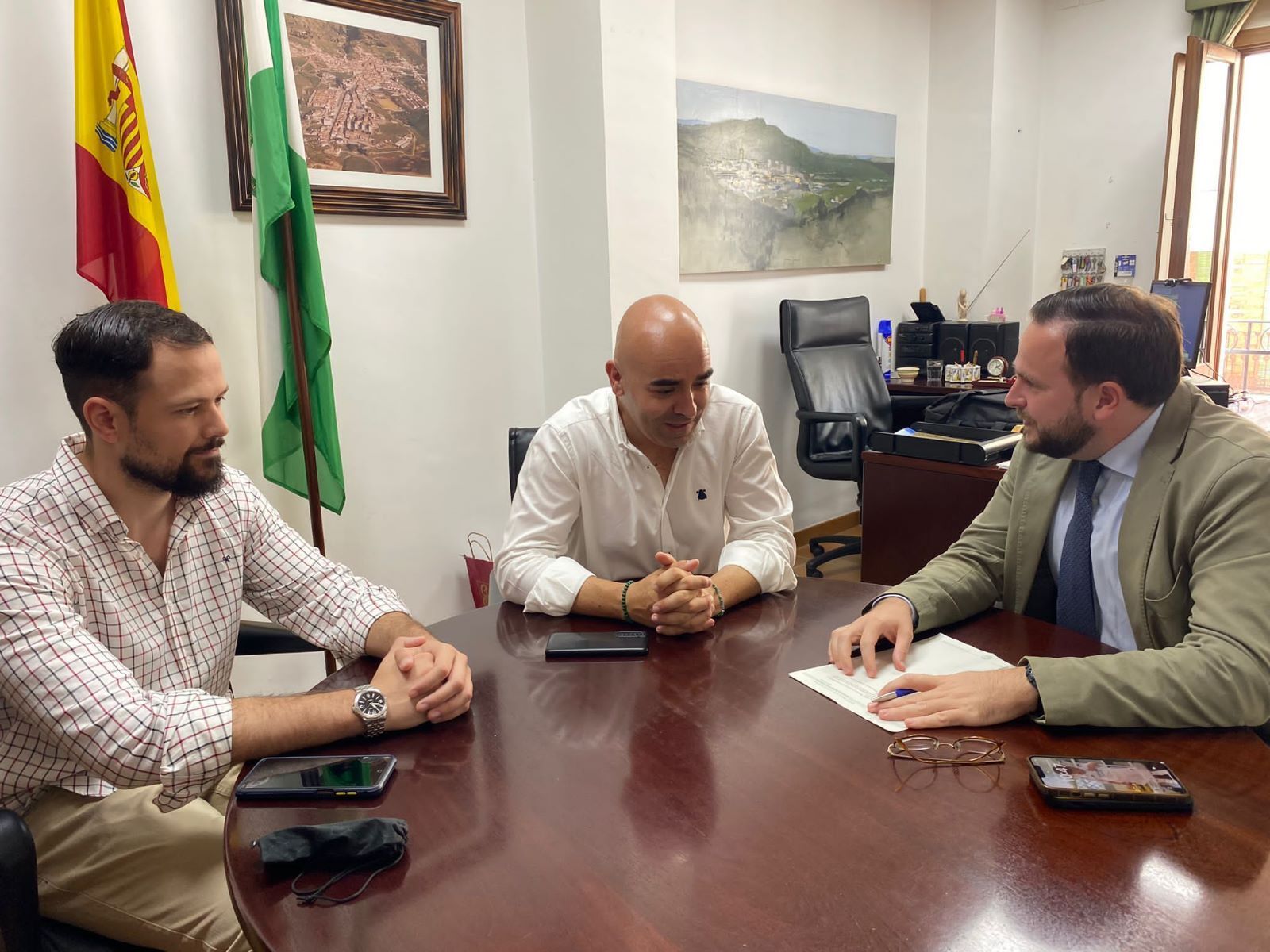 Desde la derecha, Agustín López y Antonio Bejarano.