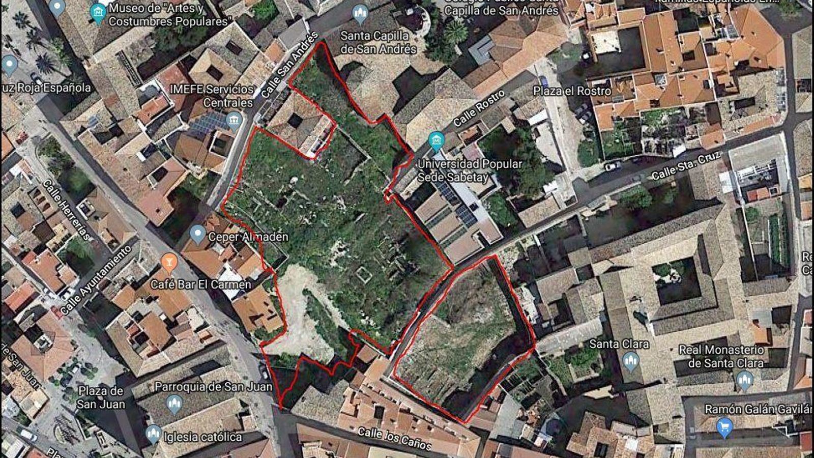 Parcela de los restos arqueológicos.