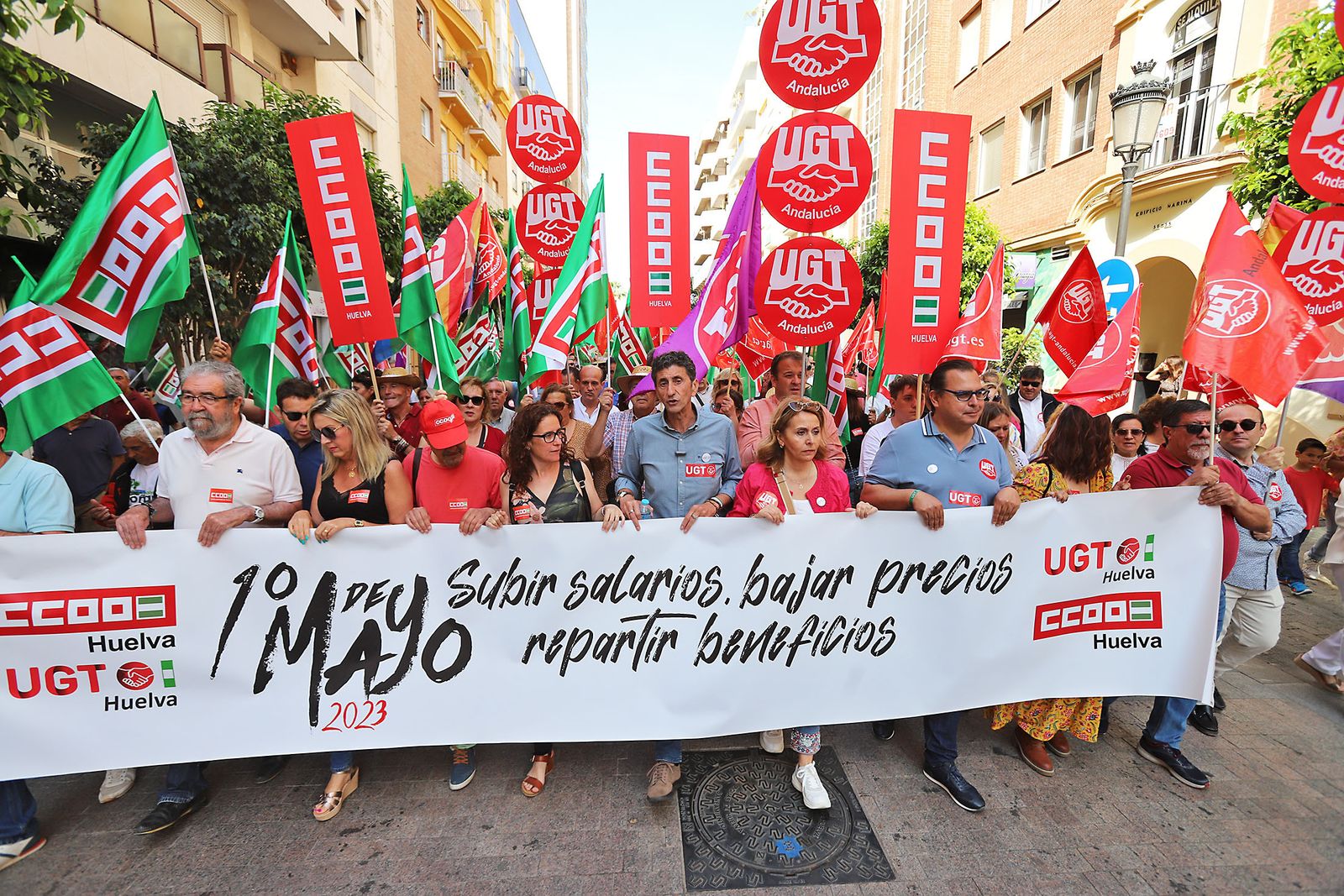 Imágenes de la Manifestación por el Día del Trabajador 2023 en Huelva