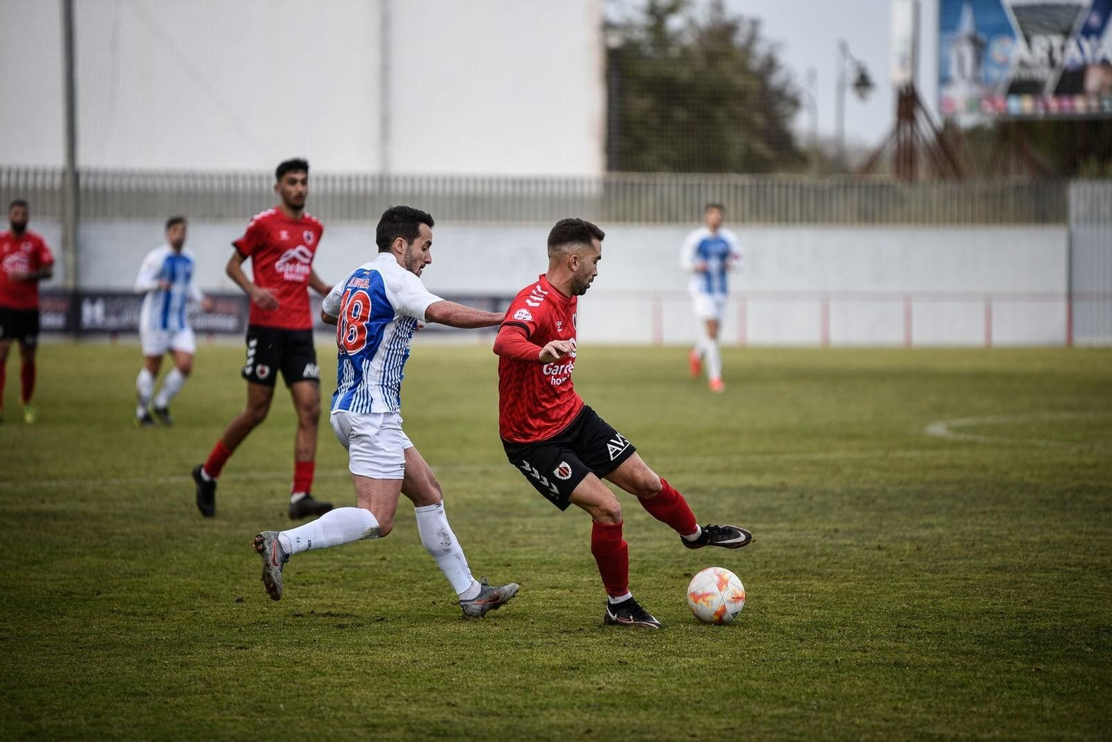 La AD Cartaya, en el último encuentro en casa con el Bollullos.