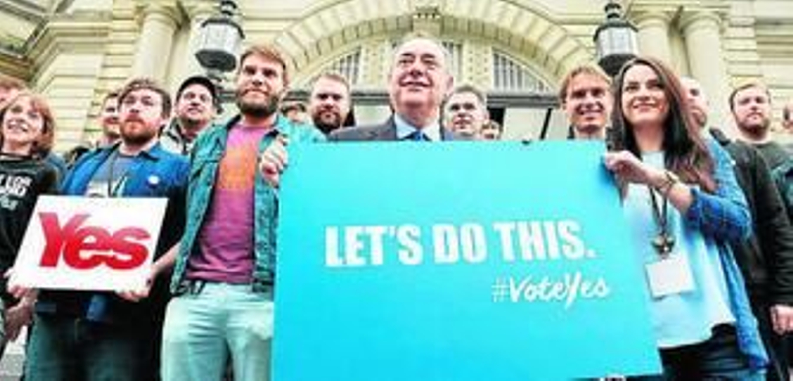 El ministro principal de Escocia, ayer en campaña.