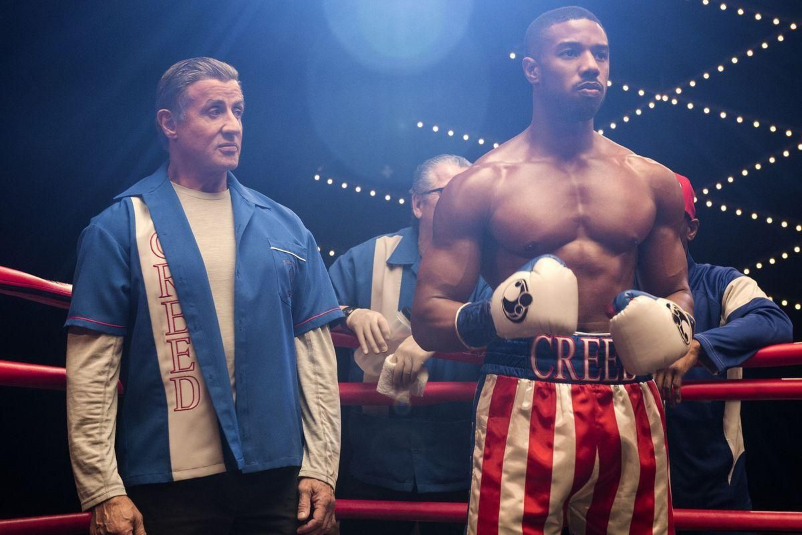 Sylvester Stallone y Michael B. Jordan, en un fotograma de 'Creed II'.