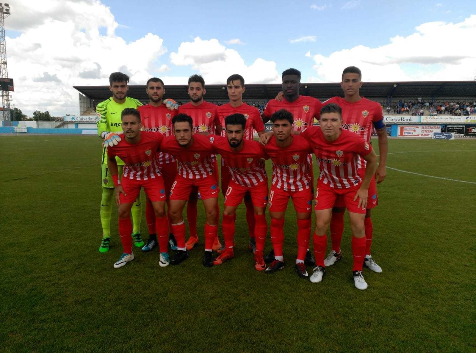 Once inicial de la UD Almería B en El Montecillo