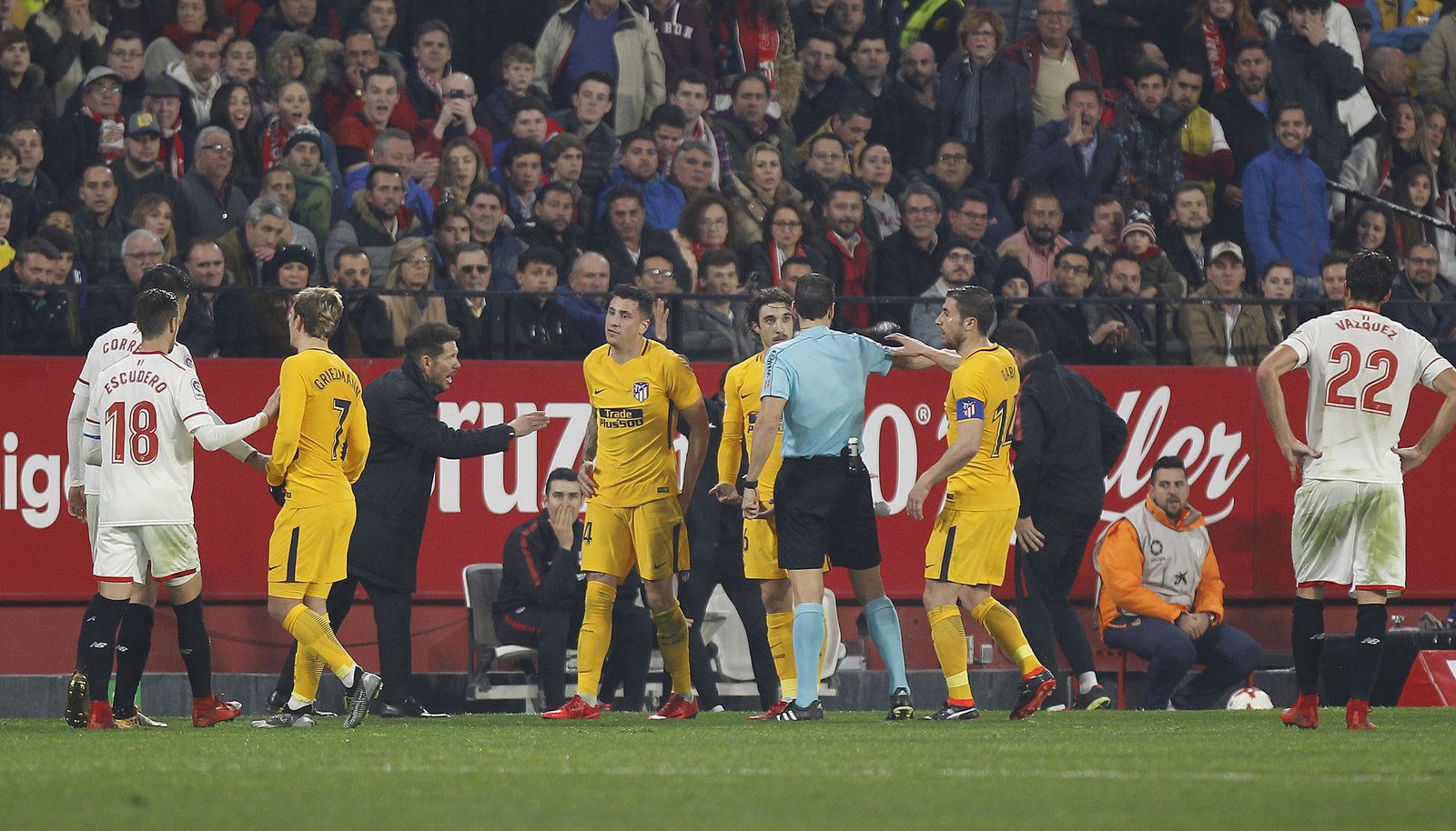 El Sevilla FC-Atlético de Madrid de Copa, en imágenes