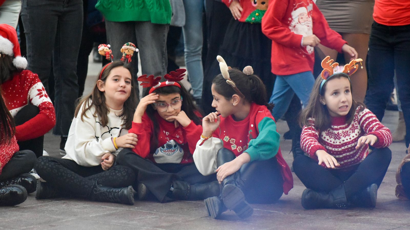 Concierto de Navidad de los alumnos de la Escuela sanchez Verdú en la Plaza Alta