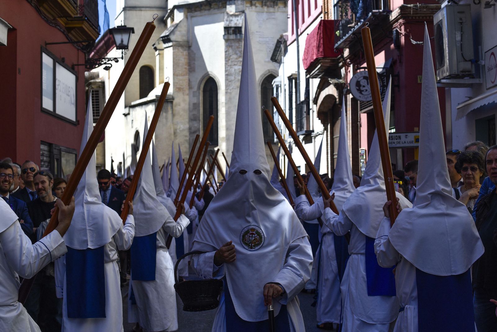 Nazareno de la Hermandad de los Negritos durante el pasado Jueves Santo.