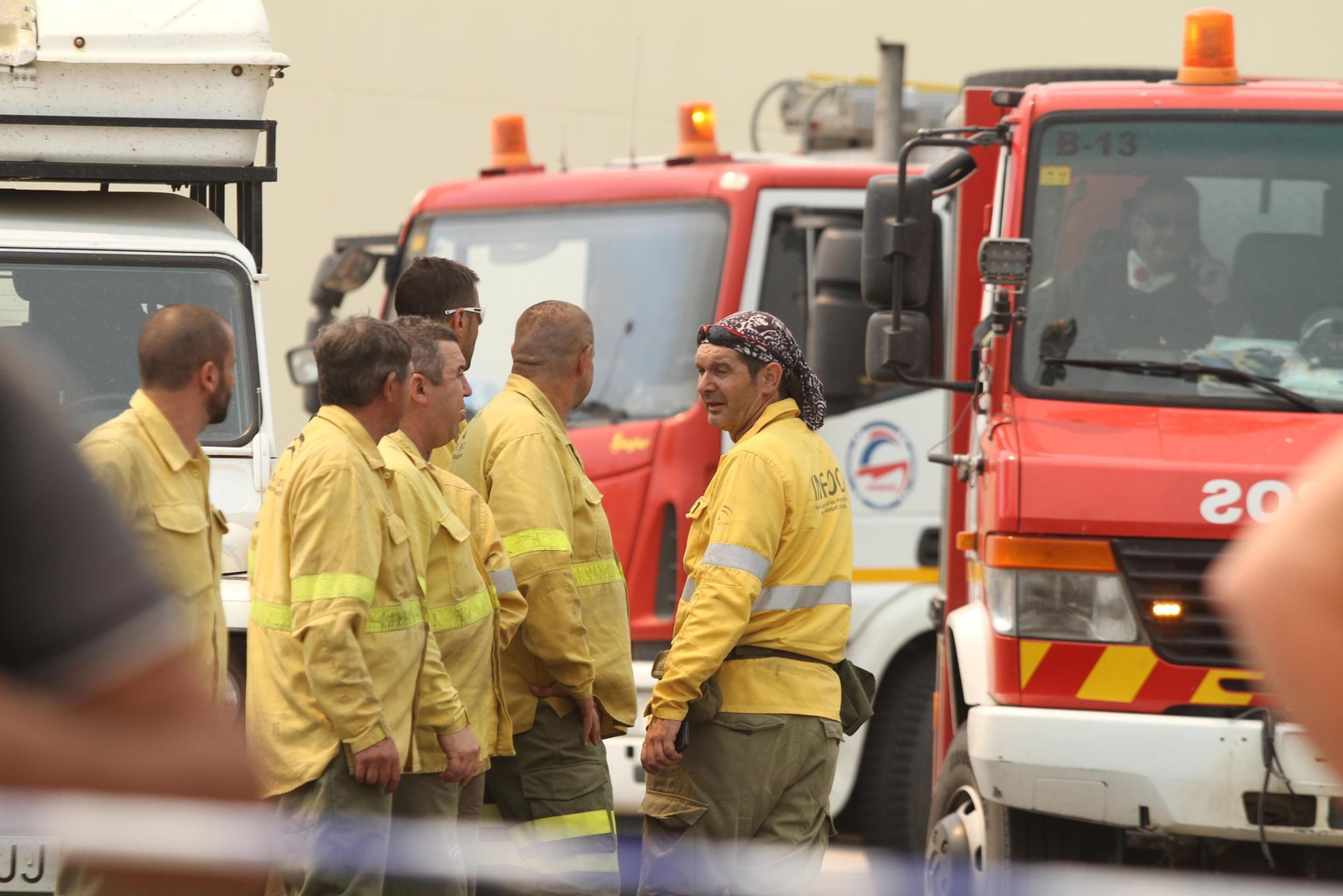 Las imágenes del incendio en Moguer y Mazagón