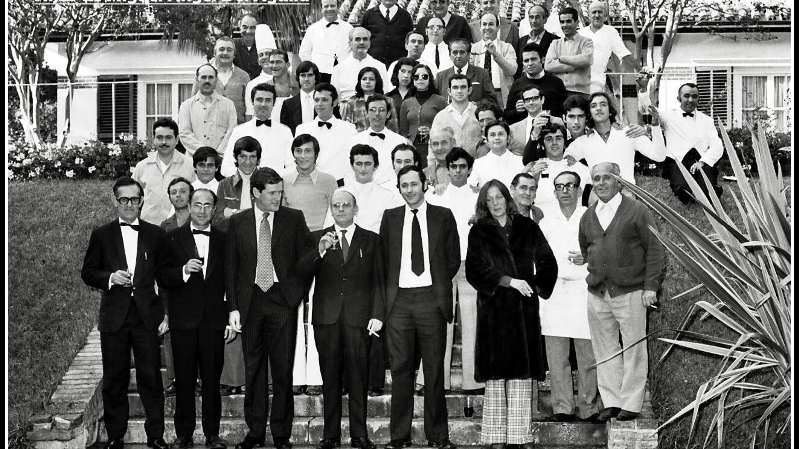 1974, homenaje del personal a un empleado