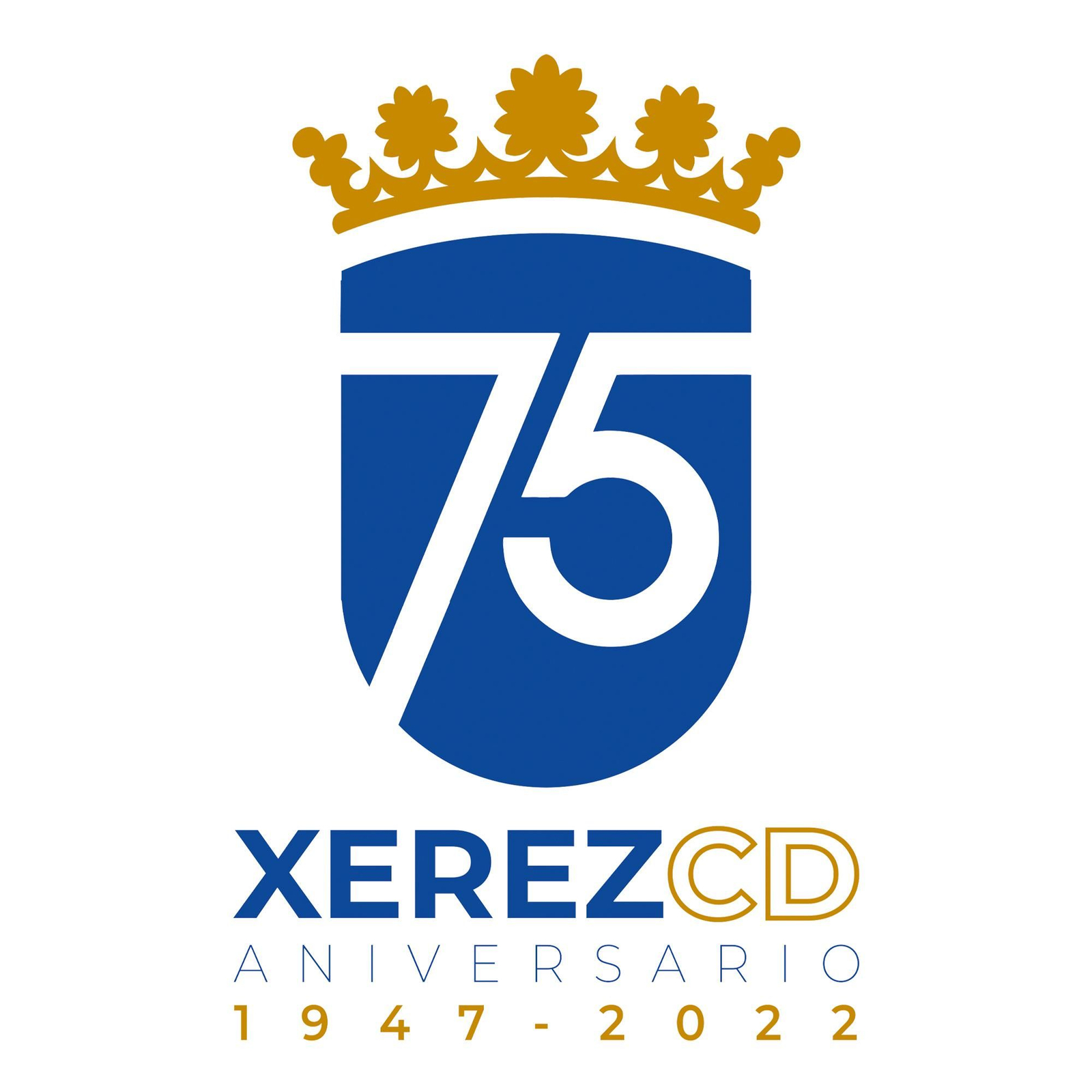 Escudo que utilizará el Xerez CD durante el año de su 75 aniversario.