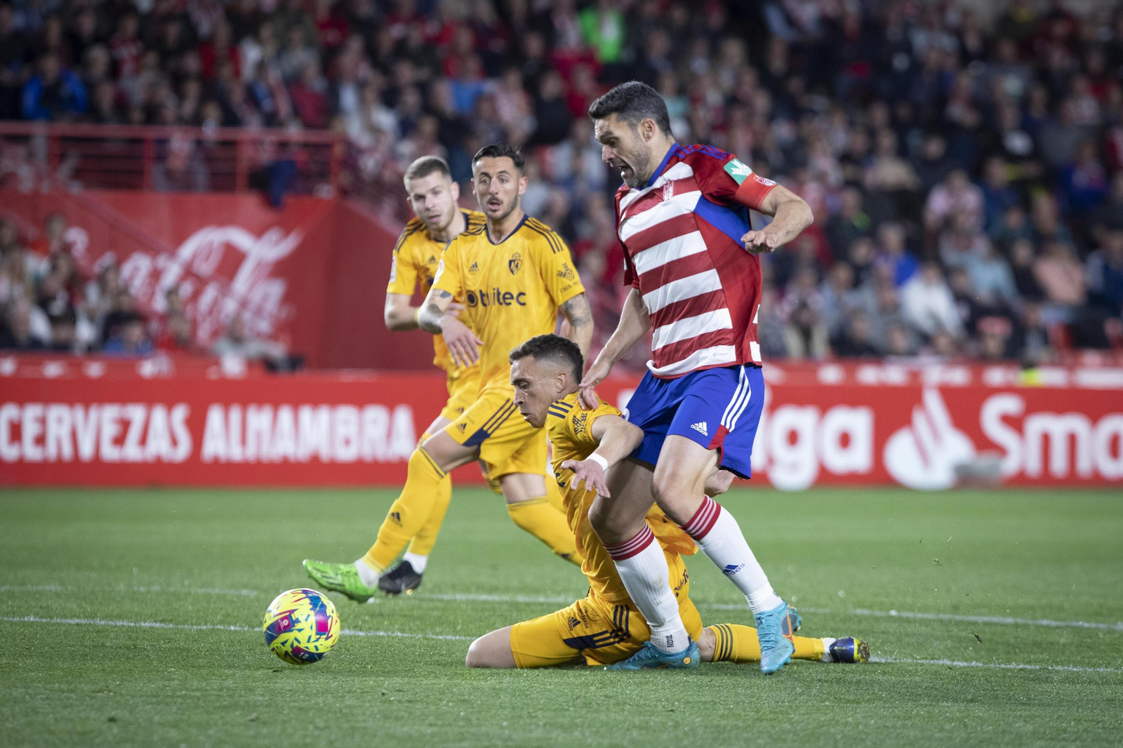 Jorge Molina en el duelo en el que se lesionó.