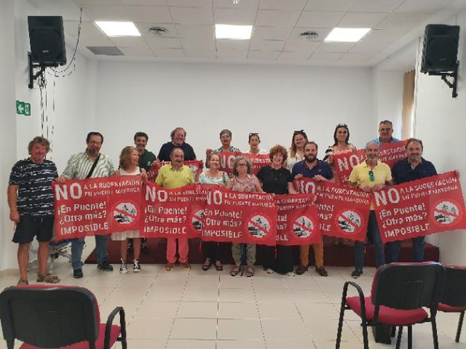 “Puente Mayorga no caminará solo. Subestación NO” es el lema de la manifestación